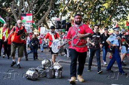 Protesters rally for Gaza in Sydney, Austalia