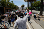 One of several nationwide ?No Kings? protests against U.S. President Trump in San Francisco