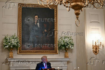 U.S. President Trump hosts a dinner with Republican Senators at the White House in Washington