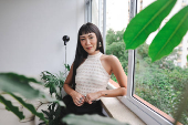 Retrato da atriz Ana Hikari, em São Paulo