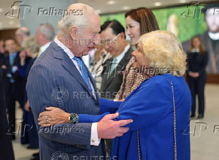 Britain's King Charles and Queen Camilla visit the National Gallery