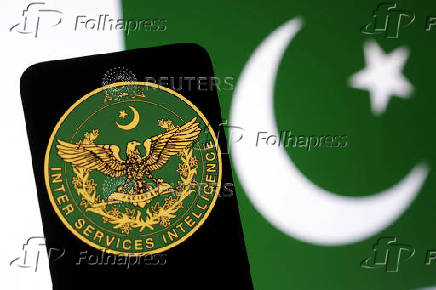 Illustration shows ISI (Inter-Services Intelligence) logo and Pakistani flag