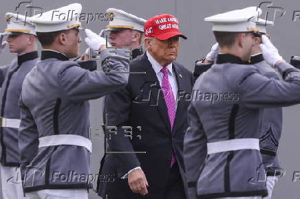 US President Trump delivers commencement address at US Military Academy