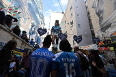 Inauguration of statue dedicated to Diego Armando Maradona in Naples