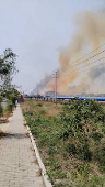 Smoke rises from an explosion in Gaomi