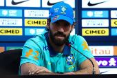Coletiva de imprensa do goleiro Alisson da Seleção Brasileira em São Paulo