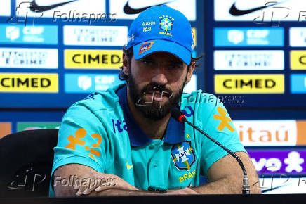 Coletiva de imprensa do goleiro Alisson da Seleção Brasileira em São Paulo