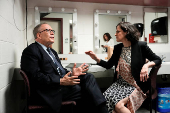 Former City Comptroller Scott Stringer sits before the New York City Democratic Mayoral Primary Debate, in New York City