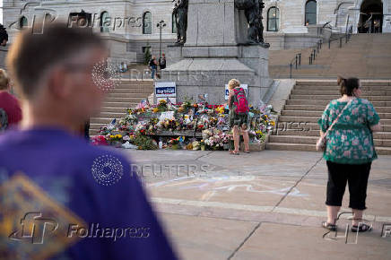 Vigil for Democratic state assemblywoman Melissa Hortman and her husband Mark