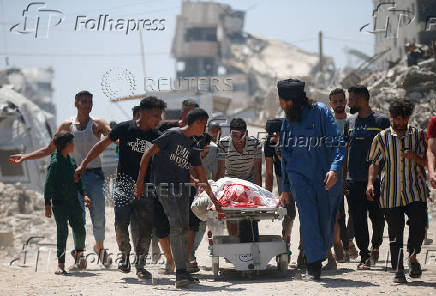 Funeral for Palestinians killed by Israeli fire while seeking aid in northern Gaza