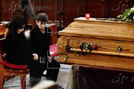 Funeral for Lebanese composer and musician Ziad Rahbani in Beirut