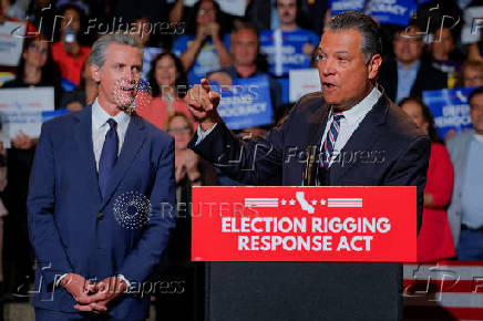 California Gov. Gavin Newsom makes redistricting announcement in Los Angeles, CA