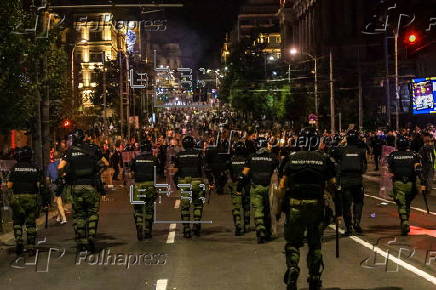 Anti-government protest in Belgrade