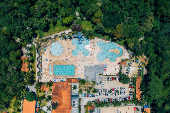 Vista aérea do clube Alpes da Cantareira, em SP