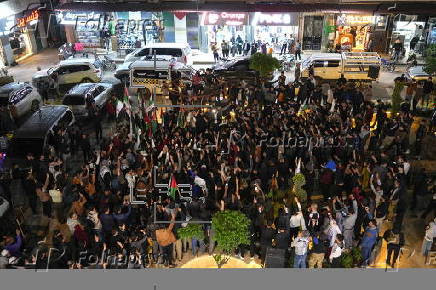 Protest in Idlib against Israeli attacks in Gaza and southern Syria