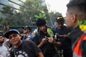 March in favor of full decriminalization of cannabis, in Mexico City