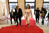 Outgoing German Foreign Minister Baerbock welcomes her successor, newly appointed German Foreign Minister Wadephul prior a handover ceremony in Berlin