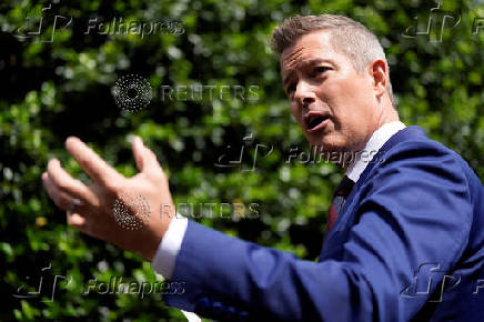 U.S. Transportation Secretary Sean Duffy speaks to the media in Washington