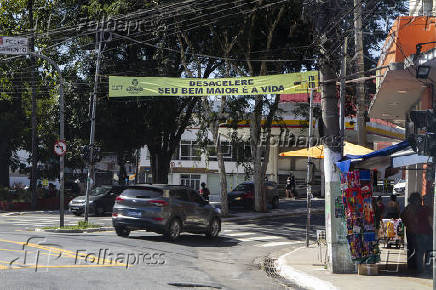 Campanha Maio Amarelo na zona norte de São Paulo