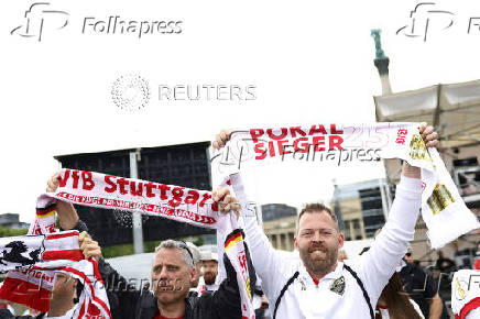DFB Cup - VFB Stuttgart celebrate winning DFB Cup