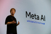 FILE PHOTO: Meta CEO Mark Zuckerberg is shown at a company event in California