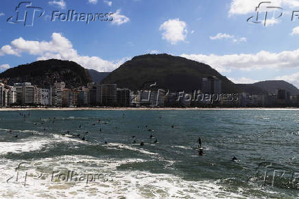 Ressaca do mar no Rio de Janeiro.