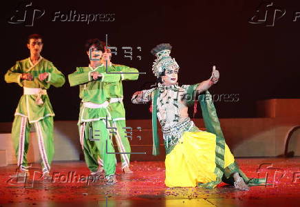 Dance drama in New Delhi prior Hindu festival Janmashtami marking Lord Krishna's birth