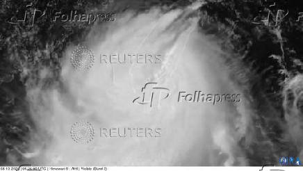 Satellite video shows Typhoon Podul blowing through Taiwan
