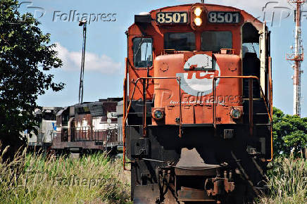 Antiga locomotiva da FCA (Ferrovia Centro Atlântico), em Uberaba (MG)