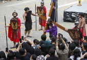 Good Friday procession  at St. Matthew the Evangelist Church in Jakarta