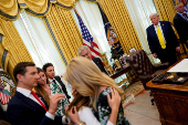 Swearing-in ceremony for Administrator of the Centers for Medicare and Medicaid Services Mehmet Oz in the Oval Office in Washington