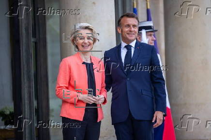 French President Macron meets European Commission's Von der Leyen in Paris