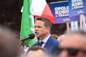 Presidential candidate Rafal Trzaskowski campaigns in Kluczbork
