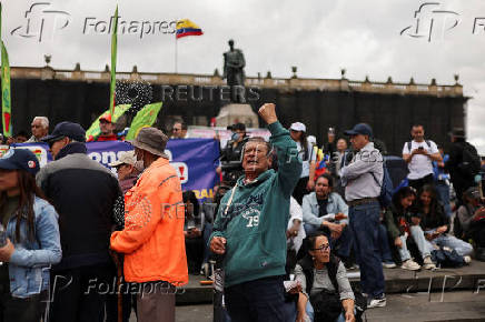 Protest to back Colombian President Petro's labor reform proposal in Bogota