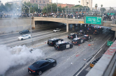 Protest following multiple detentions in downtown Los Angeles