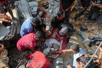 Aftermath of overnight Israeli strikes, in Gaza City