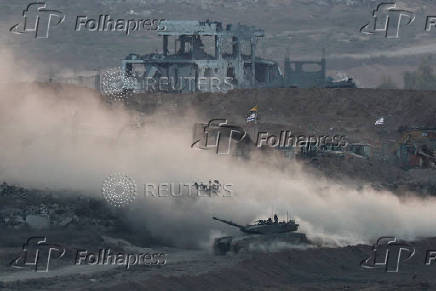 Israeli tank manoeuvres in Gaza