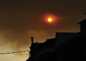 Wildfire in Feneos, Corinth, southern Greece