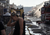Aftermath of a Russian drone attack in Odesa