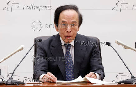 Bank of Japan (BOJ) Governor Kazuo Ueda attends a press conference after the central bank's policy meeting at BOJ headquarters in Tokyo