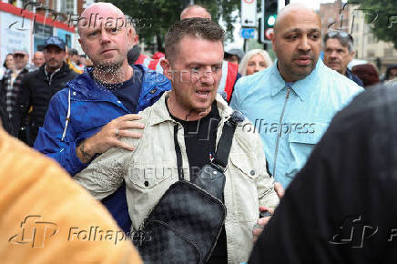 Anti-immigration activist Stephen Yaxley-Lennon at Westminster Magistrates' Court, in London