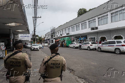 Polícia Militar no bairro Alto das Pombas, em Salvador