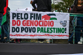 Ato contra o Genocídio Palestino - Praça  Roosevelt - SP