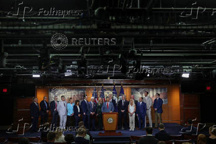 House Republican Study Committee members hold a press conference against hateful political rhetoric on Capitol Hill in Washington