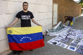 Concentración contra el gobierno de Nicolás Maduro en Madrid