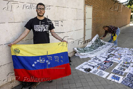 Concentración contra el gobierno de Nicolás Maduro en Madrid