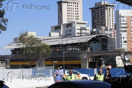 Obras da estação Aeroporto de Congonhas em SP