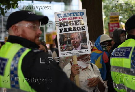 Britain First group hold 'March for Remigration' in Manchester