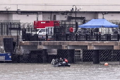 Search in the Hudson River after helicopter crash, near Jersey City