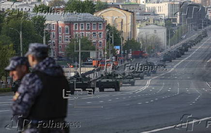 General rehearsal for Russia's annual Victory Day parade in Moscow